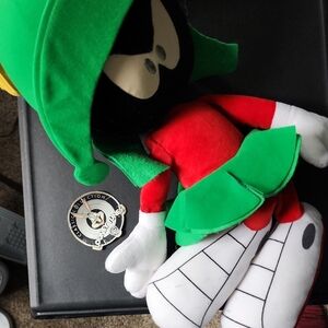 1999 Marvin The Martian Green‎ and Red Cartoon Character Plush